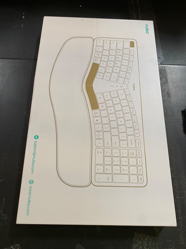 Photo 1 of Nulea RT05 Wireless Ergonomic Keyboard, Split Keyboard with Wrist Rest, USB-C Charging, 7-Color Backlight, Natural Typing, Bluetooth and USB Connectivity, Compatible with Windows,Mac