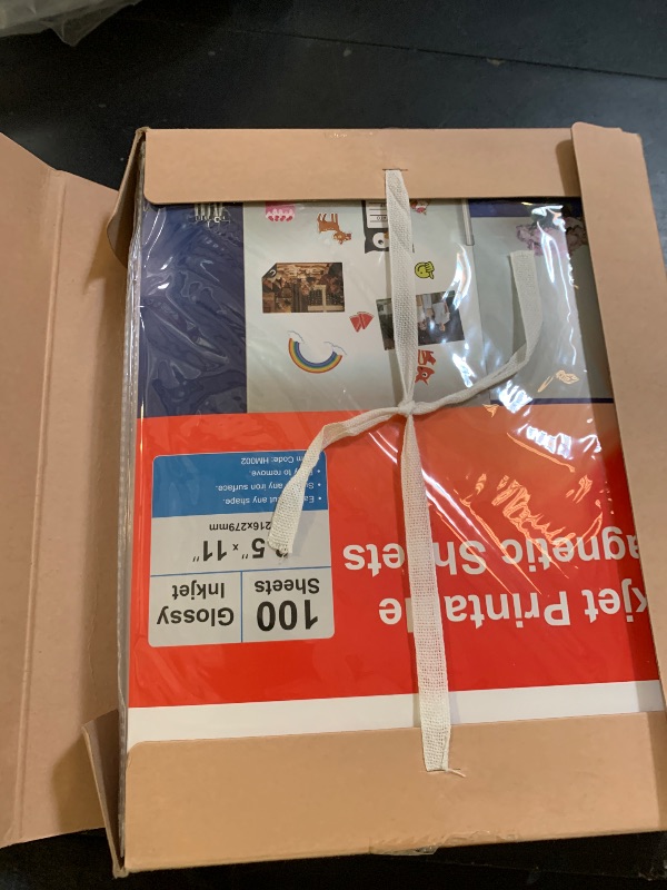 Photo 1 of Hartwii 100 Sheets Bulk Printable Magnet Glossy Sheets for inkjet printer Make Refrigerator Photo 13.5mil 8.5 x 11 inches Thick magnetic printer paper for cricut