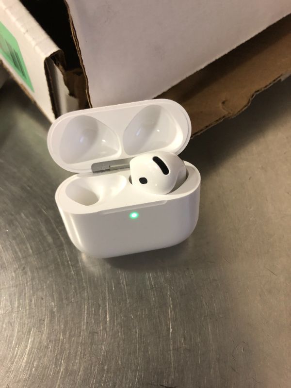 Photo 1 of **MISSING LEFT BUD** Apple AirPods 4 Wireless Earbuds, Bluetooth Headphones, with Active Noise Cancellation, Adaptive, Transparency Mode, Personalized Spatial Audio, USB-C Charging Case, Wireless Charging, H2 Chip