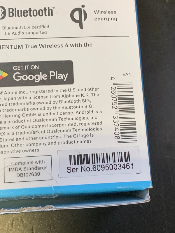 Photo 1 of Sennheiser Momentum True Wireless 4 Smart Earbuds with Bluetooth 5.4, Crystal-Clear Sound, Comfortable Design, 30-Hour Battery Life, Adaptive ANC, LE Audio and Auracast - Black Graphite