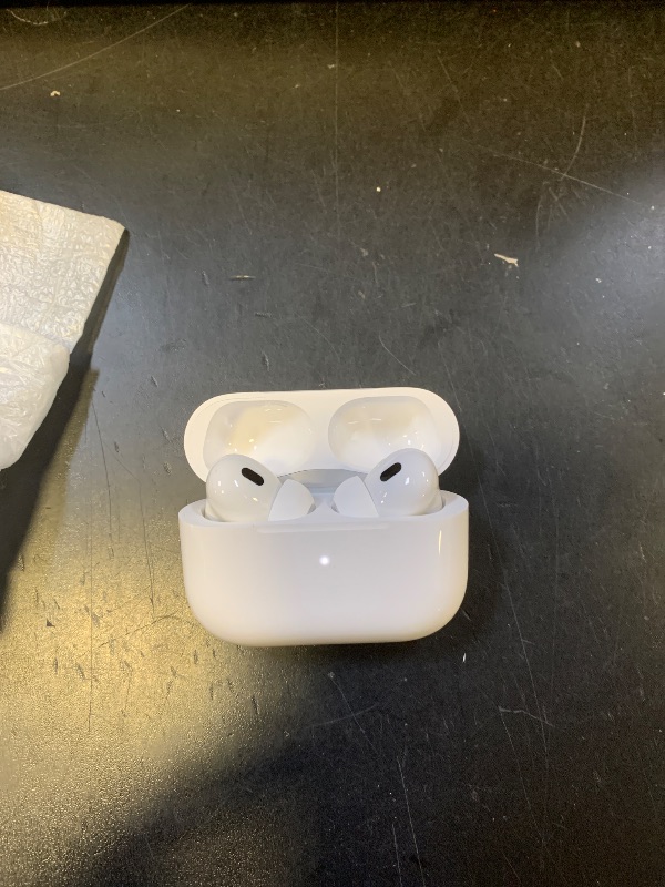 Photo 1 of Apple AirPods Pro (2nd generation) with MagSafe Charging Case (USB-C) (Renewed)