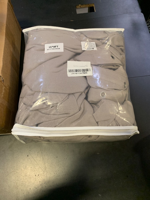 Photo 1 of Phating Inherent Flame Retardant Hospital Curtain Room Divider with Grommet, Cubicle Divider Privacy Medical Curtain for Hospital, Clinic, Lab(1 Panel,Grey, 15x8FT)