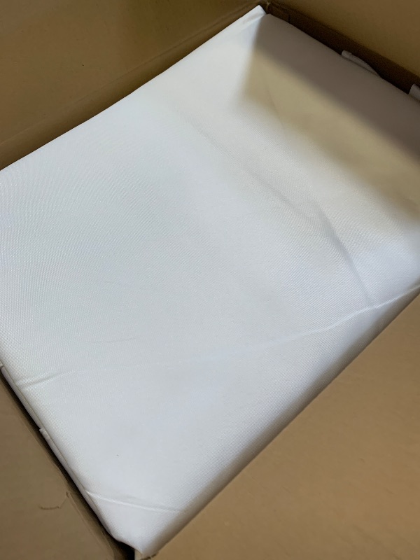 Photo 1 of sancua White Round Tablecloth 108 Inch Diameter, 8 Pack - Circle Polyester Fabric Table Cloth for Wedding Party Reception Banquet Birthday, Washable Formal Table Cover (Fit 42-96 Inch Tables)