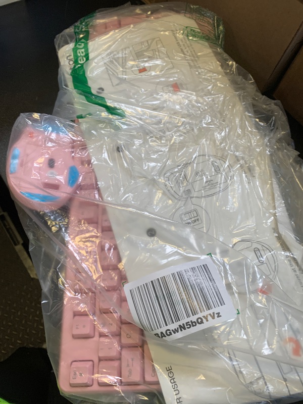 Photo 1 of MEETION Wireless Keyboard and Mouse, Full-Sized Cordless Keyboard with Wrist Rest, 3 DPI Adjustable Mouse, Keyboard and Mouse Set with 2.4GHz USB Receiver, for PC/Computer/Laptop/Windows/Mac, Pink