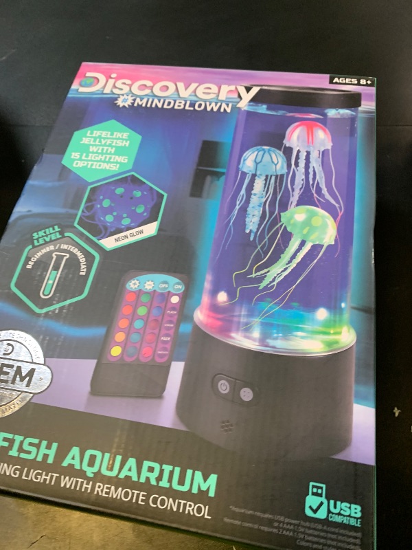 Photo 1 of **INCOMPLETE** Discovery™ Jellyfish Aquarium Lamp – Color?Morphing LED Bedroom Night Light with Remote| 15 Light Options| Lifelike Floating Jellyfish| Kids Science Toy| Educational Learning Gift| Ages 8+