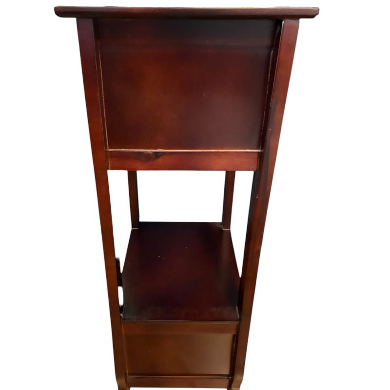 View 2 of 2-DRAWER ESPRESSO AND DARK BROWN STYLE ACCENT TABLE 15.5”X12”H31”