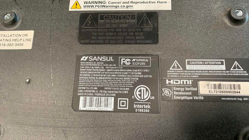 Photo 1 of SANSUI 42” TELEVISION MODEL S32P28N