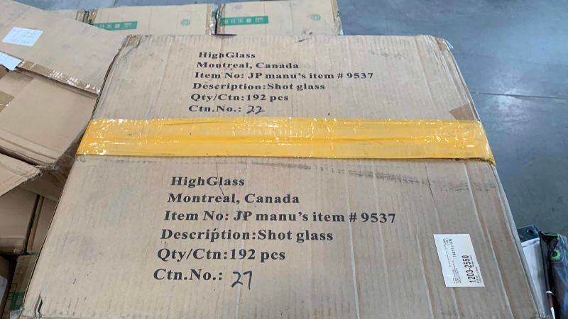 Photo 1 of 2 CASES OF 192 FOR A TOTAL OF 384 GLASS SHOT GLASSES