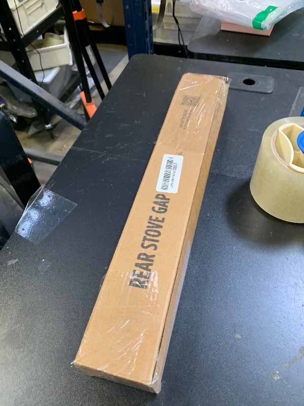 Photo 1 of Expandable Rear Stove Gap Cover for Slide-In Ranges – Stainless Steel, Black Powder Coated – Adjustable Up to 32? – Dual Install Options (2.25 inch WIDE)