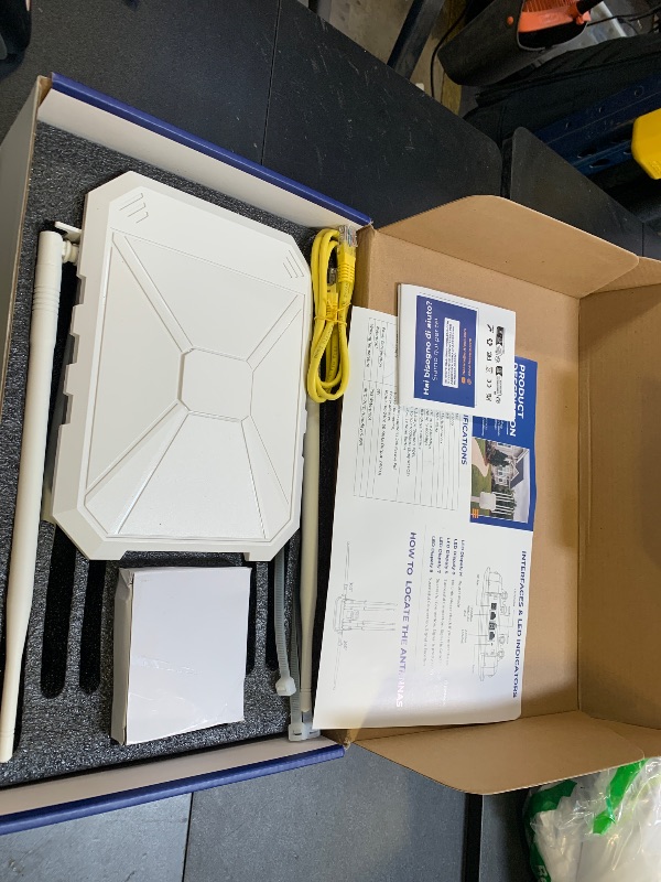 Photo 1 of AX3000 Outdoor WiFi 6 Extender, Long Range Outdoor WiFi Extender Signal Booster, IP67 Weatherproof Outdoor Wireless Access Point with PoE, 2.5Gbps Gigabit Ports for Farm, Yard, RV, Starlink