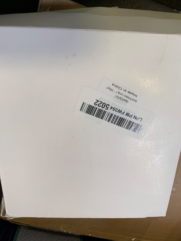 Photo 1 of 100 Yards Gold Glitter Ribbon 1 Inch, Sparkly Width Solid Fabric Ribbon for Gift Wrapping, Crafts, Holiday Wedding Birthday Party Decoration Flower Bouquet, Metallic Gold Ribbon Roll