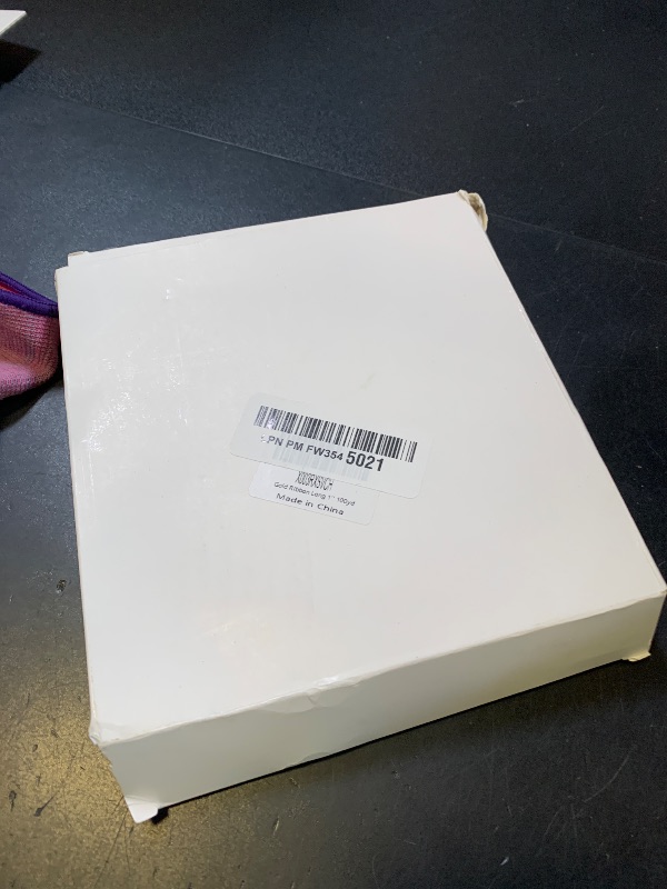 Photo 1 of 100 Yards Gold Glitter Ribbon 1 Inch, Sparkly Width Solid Fabric Ribbon for Gift Wrapping, Crafts, Holiday Wedding Birthday Party Decoration Flower Bouquet, Metallic Gold Ribbon Roll