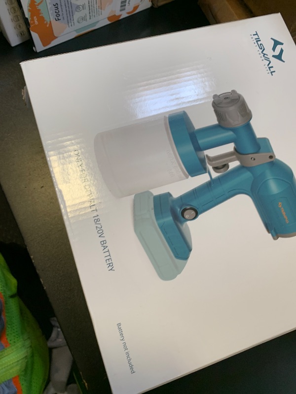 Photo 1 of Tilswall Ultra-Light Cordless Paint Sprayer Compatible with Dewalt 20V Battery (Battery Not Included), Portable Spray Paint Gun with 20 oz Container, 3 Spray Modes for House Painting Fence Wall Wood