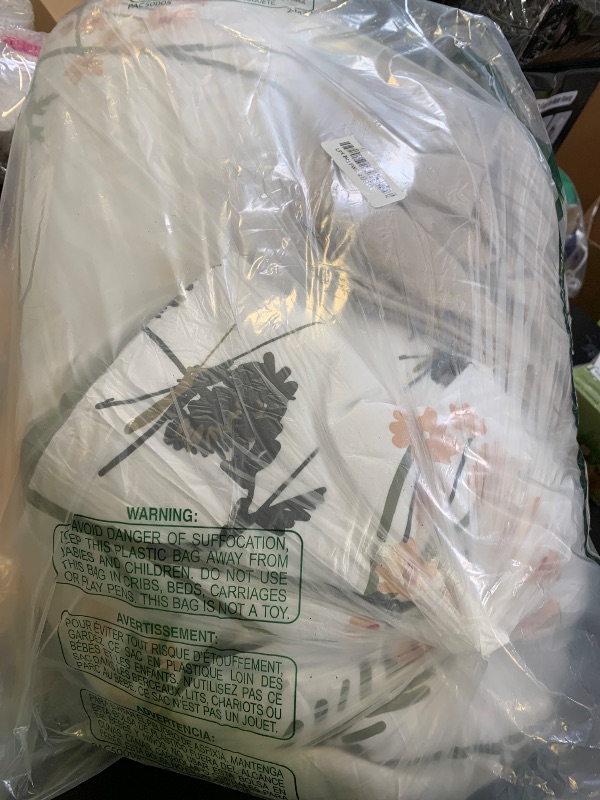 Photo 1 of WRENSONGE King Size Comforter Set-7 Pieces Botanical Dandelion Bed in a Bag with Flowers Pattern, Soft Floral Complete Bedding Set with Sheets for All Season