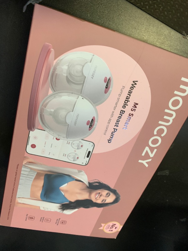 Photo 1 of Momcozy M5 Smart APP Controlled Wearable Breast Pump, Hands-Free Wireless Electric Pump, 3 Modes 9 Suction Levels, BPA-Free, Portable Lightweight, 24mm Flange, 2-Pack Cozy Red