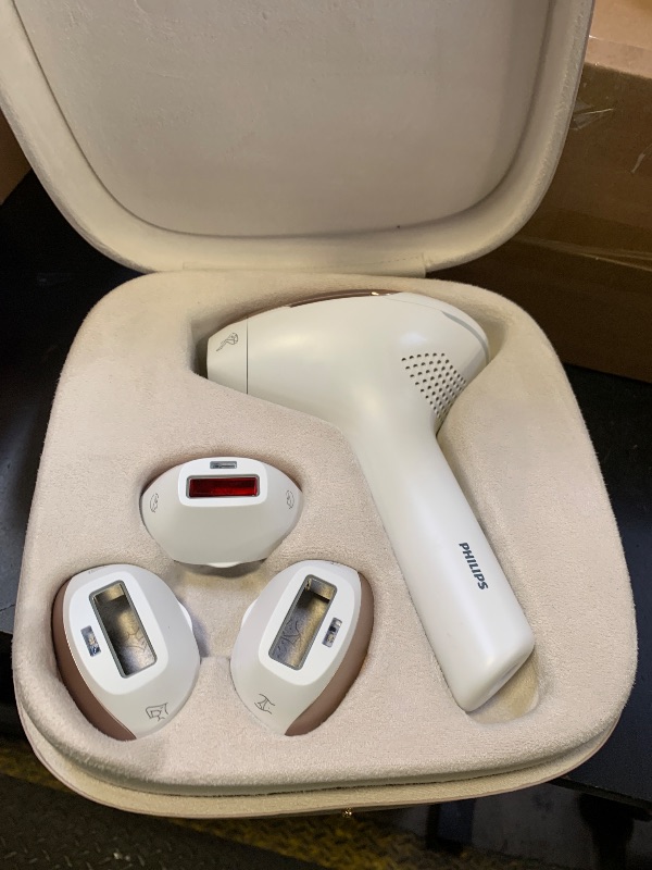 Photo 1 of Philips Lumea 9000 Series IPL Hair Removal Device, Visible Permanent Laser Hair Reduction Done at Home, for Women & Men, SenseIQ Technology, 4 Attachments for Body, Face, Bikini & Underarms, BRI984/03