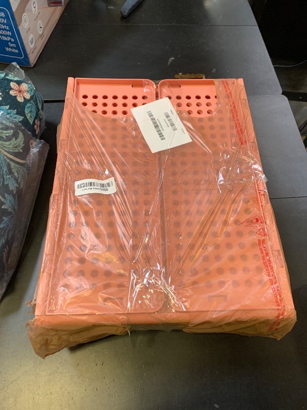 Photo 1 of SNSLXH 5 Pack Stackable Closet Organizer Box, Multifunctional & Foldable Closet Storage Basket for Bathroom Kitchen Laundry Room Wardrobe Storage, Space-Saving Clothes Storage Drawer Organizer, Pink