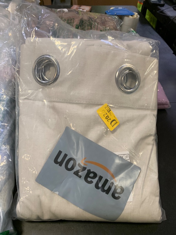 Photo 1 of NICETOWN 100% Absolutely Blackout Linen Curtains with Thermal Insulated White Liner, Ivory, 62" Wide, 2 Pieces, Privacy Vertical Window Drapes for Office Laundry Living Room Windows 84 inch Long