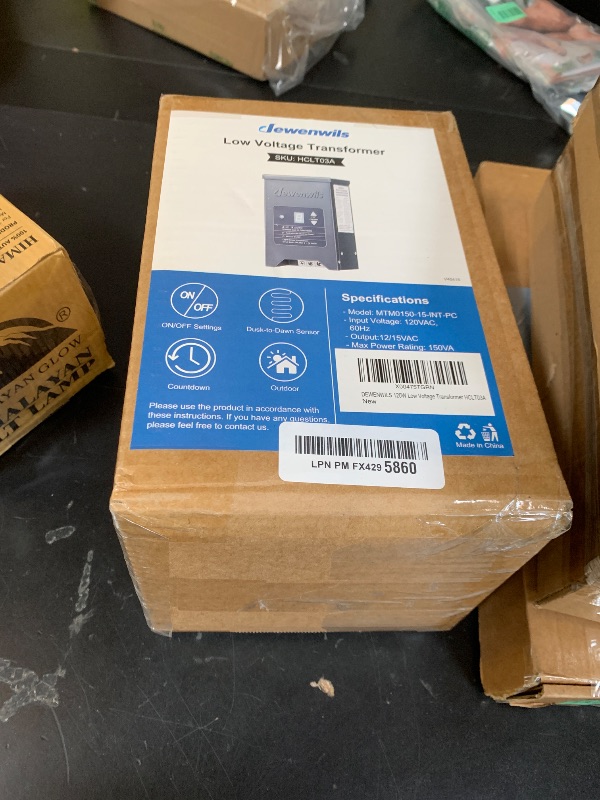 Photo 1 of DEWENWILS 150W Low Voltage Landscape Lighting Transformer, 120V to 12/15V AC, Metal Shield, Outdoor Low Voltage Landscape Transformer, Photocell & Timer, Landscape Lighting Transformer