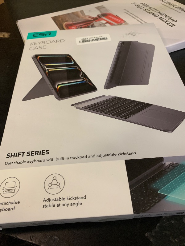 Photo 1 of ESR for iPad Pro 13" Case with Keyboard (M5/M4, 2025/2024), Magnetic Detachable Keyboard, Portrait/Landscape Modes, Large Click-Anywhere Trackpad, Backlit Keys, Shift Series, Dark Gray