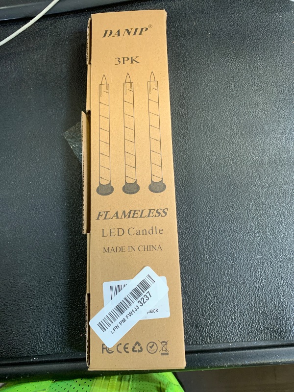 Photo 1 of Flameless Cone Candle with Built-in Star String Light, 11-Button Remote Control, Timer, Battery Powered, Simulated Flame, 3-Pack Window Candle, Christmas Home & Wedding Decoration (White, red, Blue)