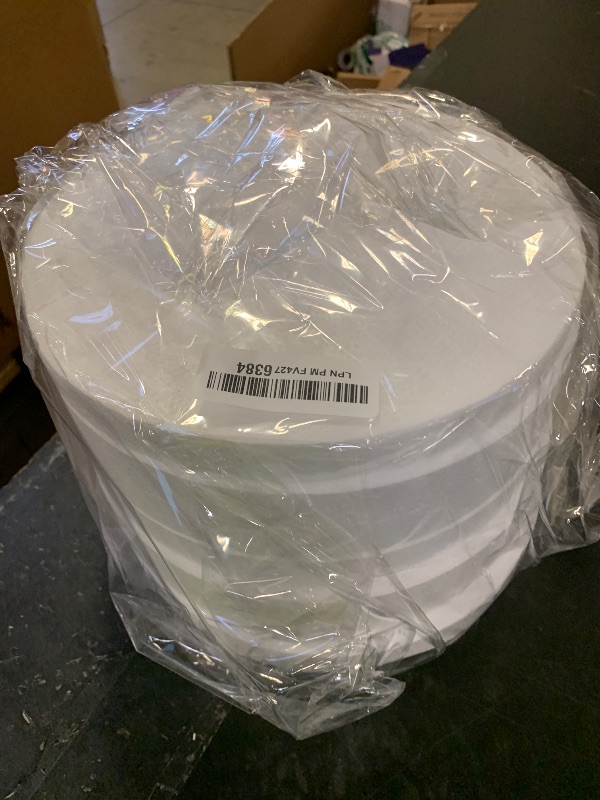 Photo 1 of 10 Inch 8-Pack Foam Circles for Crafts (1" Thick), Polystyrene Round Foam Disc for DIY Projects, Cakes and Decorations, Sculpture, Modeling, Arts and Crafts Supplies.(White)