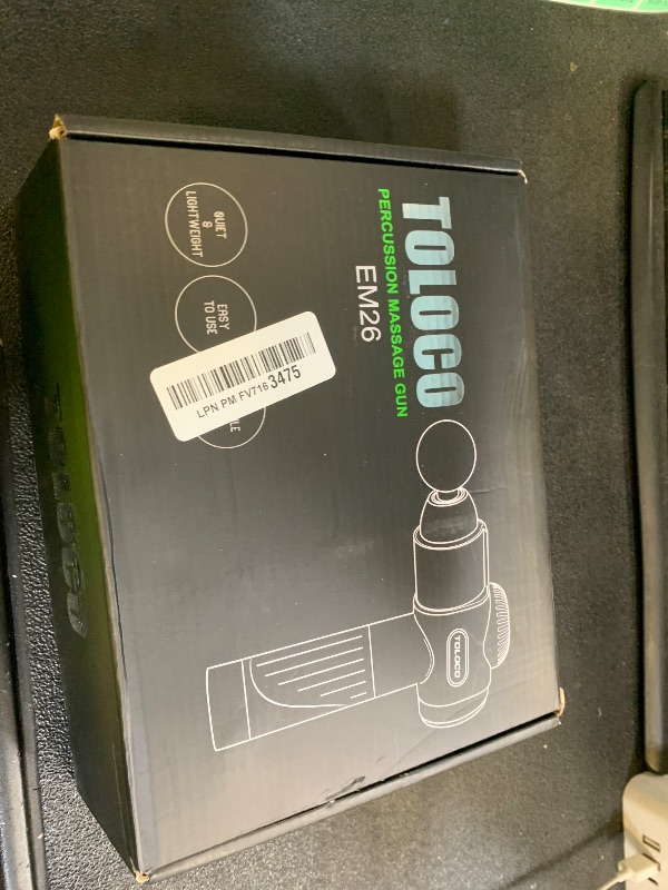 Photo 1 of TOLOCO Massage Gun, Deep Tissue Back Massage for Athletes for Pain Relief, Percussion Massager with 10 Massages Heads & Silent Brushless Motor, Valentines Day Gifts for Him Her, Black