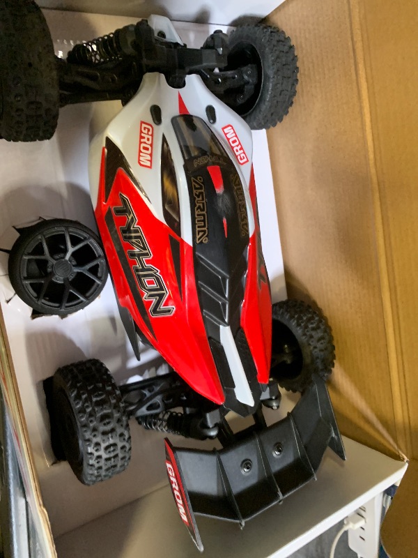 Photo 1 of ARRMA RC Car Typhon GROM 4x4 Smart Small Scale Buggy RTR with Battery & Charger Red/White ARA2106T2
