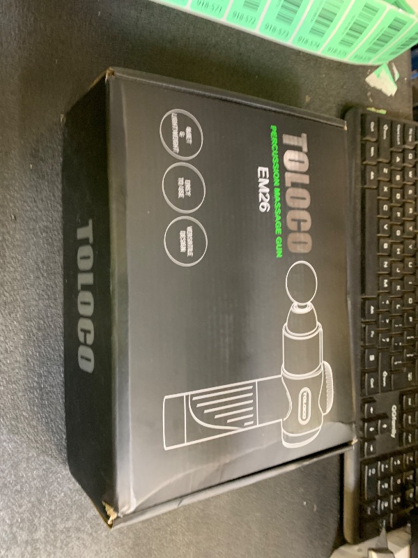 Photo 1 of TOLOCO Massage Gun, Deep Tissue Back Massage for Athletes for Pain Relief, Percussion Massager with 10 Massages Heads & Silent Brushless Motor, Valentines Day Gifts for Him Her, Black