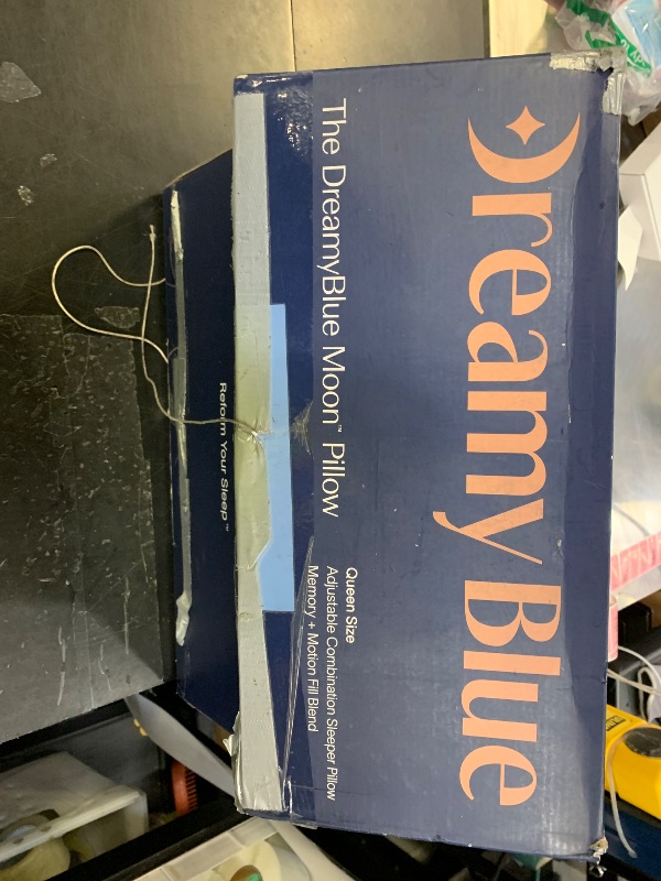 Photo 1 of DreamyBlue Moon Pillow • Adjustable Loft, Luxury Cover, Shredded Memory Foam • for Back, Side and Combination Sleepers • Neutral Alignment for All • CertiPUR-US Certified Foam (Queen)