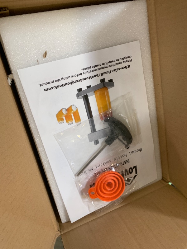 Photo 1 of Manual Bottle Can Sealer for 55mm Caps - Adjustable Home Brewing Tool Made of Aerospace Aluminum, Includes Silicone Funnel (Black)