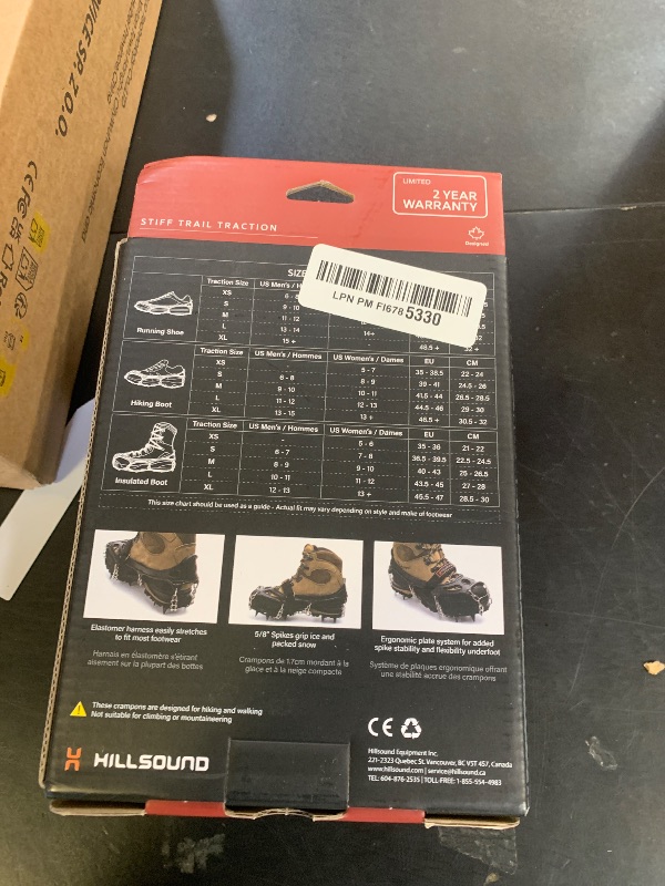 Photo 1 of Hillsound Trail Crampon I Ice Cleat Traction System for Beginner & Experienced Winter Trail Hiking, Black, Medium