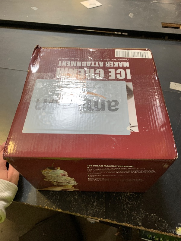 Photo 1 of Ice Cream Attachment Compatible with KitchenAid 4.5/5/6/7QT Mixers,Makes 2 Quarts of Ice Cream,Compatible with KitchenAid Ice Cream Maker Attachment,Dishwasher safe(Not Fit 3.5QT Mixers)