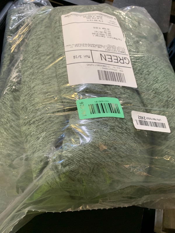 Photo 1 of MYSKY HOME Couch Cover for Dogs, Washable Couch Covers, Non Slip Couch Sofa Cover, Couch Cover 2 Cushion Sofa Dogs Furniture Protector with Tassels Chenille Sofa Covers for Pets, 71"x118", Moss Green