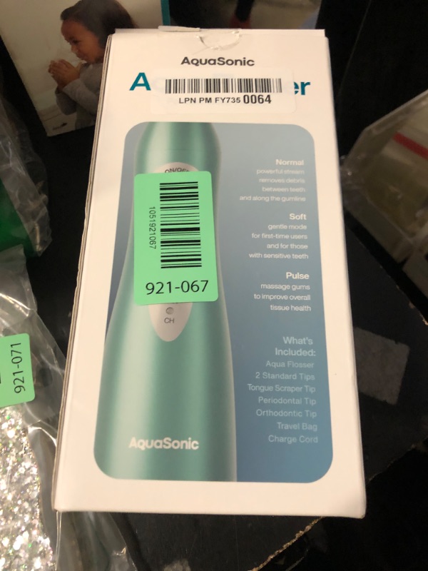 Photo 1 of AquaSonic Water Flosser - Cordless Rechargeable Water Flossers for Teeth Cleaning - Waterproof Aqua Flosser, Portable Oral Irrigator for Dental Cleaning with 5 Jet Tips – Braces Home Travel