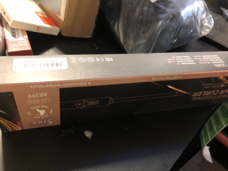 Photo 1 of 1/2 Inch Curling Wand for Short&Long Hair,Dual Voltage Small Wand Curling Iron for Tight Curls, Extral Long Hair Curling Iron with Tourmaline Ceramic,10 Adjustable Temp