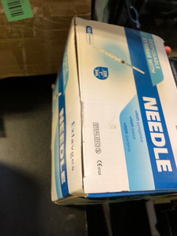 Photo 1 of 100 Pack Disposable 3ml/cc Lab Syringes with 23Ga 1 Inch Needle Luer Lock, Individually Sealed Packed