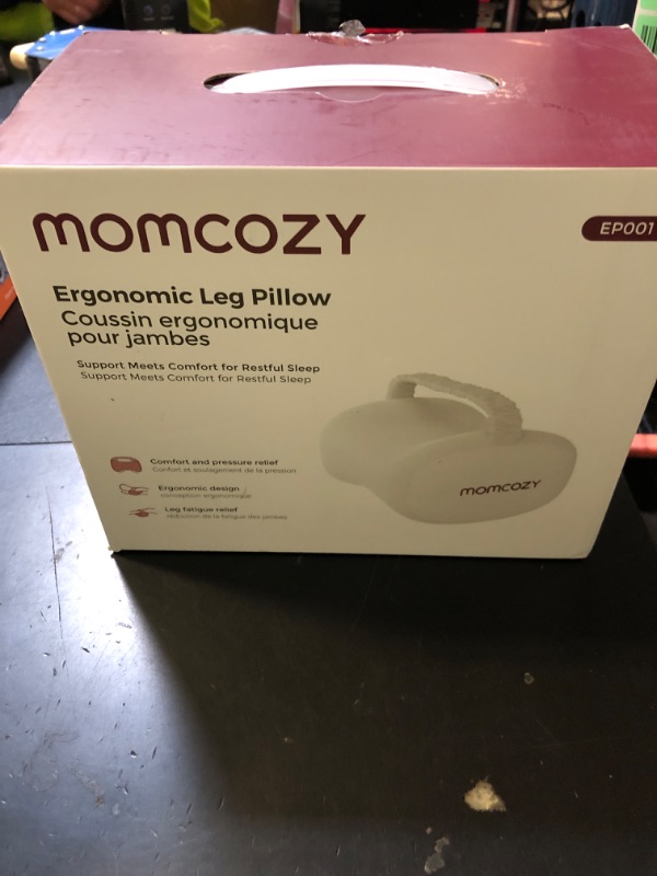 Photo 1 of Momcozy Knee Pillow for Side Sleepers, Soft Memory Foam Support Spine Alignment Pregnancy Leg Pillow for Hips, Back, Sciatica Pain, Fixed Strap for Moving, Wider Contact Even Pressure