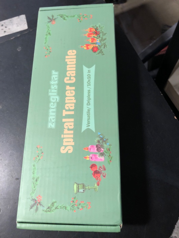 Photo 1 of 10 Inch Pale Yellow Spiral Taper Candle Set, 10 Pack Unscented Dripless Candlesticks for Dinner Party Wedding and Home Decoration