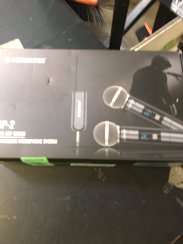 Photo 1 of Phenyx Pro Dual Digital Wireless Microphone System, w/2 Handheld Dynamic Microphones,15 UHF Frequency Groups, Mini Receiver, Metal Cordless Mic for Karaoke,Church,DJ,Singing (PDP-2-2H)