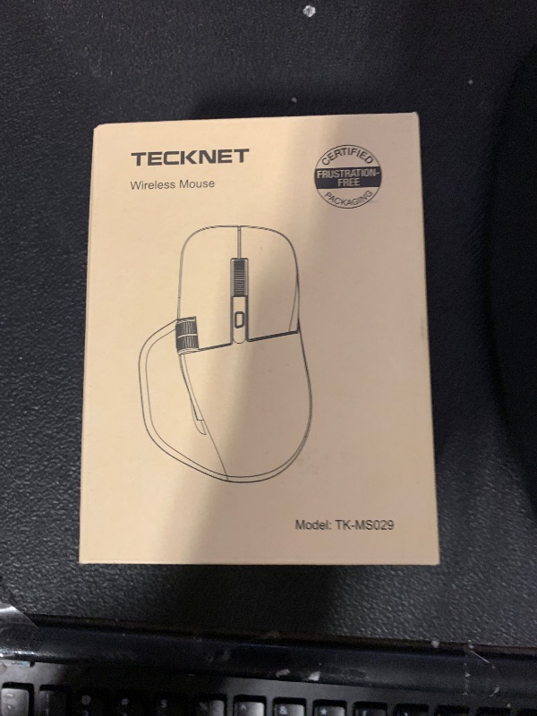 Photo 1 of TECKNET Wireless Mouse, Bluetooth Mouse (BT5.3/5.0 & 2.4G) Rechargeable Ergonomic Optical Mouse with 6 Adjustable DPI, Side Scroll, Quiet Clicks, USB A Receiver, 7 Buttons, Wide Compatibility - Black