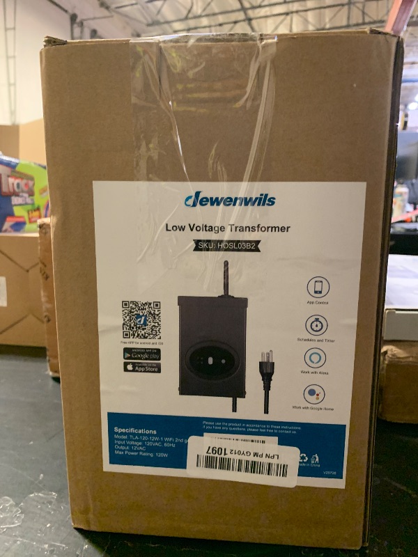 Photo 1 of DEWENWILS Smart Low Voltage Landscape Transformer 120W, 120V AC to 12V AC for LED Landscape Lights, Outdoor Lighting, Waterproof, 1 Zone Control, Compatible with Alexa and Google Home, ETL Listed
