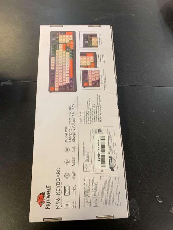 Photo 1 of LexonElec M96 Wireless Keyboard, Low Profile Quiet Typing Membrane Gaming Keyboard with Smart Display & Knob, RGB Backlit, USB C Rechargeable, 94 Keys PBT Keycap for Windows PC, Mac, Linux-BlackBerry