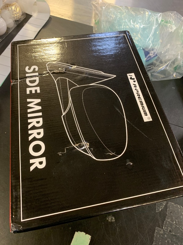 Photo 1 of A-Premium Passenger Side Power Door Mirror - Compatible with Toyota Yaris 2007 2008 2009 2010 2011 Hatchback 2-Door - Non-Heated Folding Black Outside Rear View Mirror