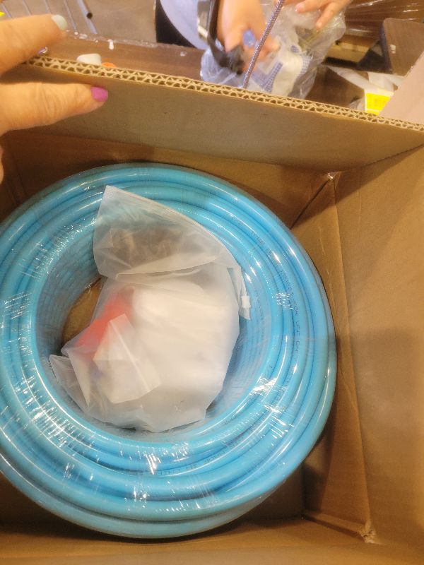 Photo 1 of 1/2?OD Compressed Air Piping System and Shop Air Line Kit with 100ft TPEE Tubing 3/8?ID, 27-Piece Air Push to Connect Kit