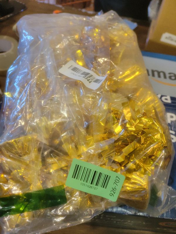 Photo 1 of 12-Pack Gold Balloon Weights with 1 Roll Gold Crimped Ribbon - Gorgeous Table Centerpiece DIY decorations for Graduations, Family Celebrations, Christmas Parties! Attractive for Any Occasion