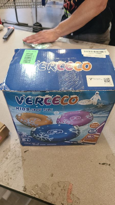 Photo 1 of 1/3 Packs Snow Tube Inflatable Sleds for Kids Snow Tubes for Sledding Heavy Duty 36'' Snow Sleds for Kids and Adult with Handles Outdoor Snow Toys Set for Boys Girl 3PCs-Mix