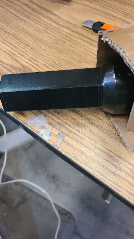 Photo 1 of ?23-053 Heavy Duty 2" Auger Adapter Coupler - CNC Machined Carbon Steel, Fully Welded - Female Round to Male Hex for Skid Steer, Tractor, Digger, Power Head, Fits Standard 2" Hex Auger Drill Bit