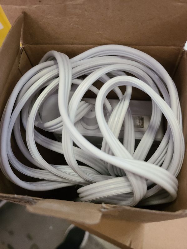 Photo 1 of 15Ft Long Extension Cord, Surge Protector Power Strip with 8 Outlets & 4 USB Ports (2 USB C), Flat Plug Power Strip Wall Mountable, Desk Charging Station for Home Office, College Dorm Room Essentials