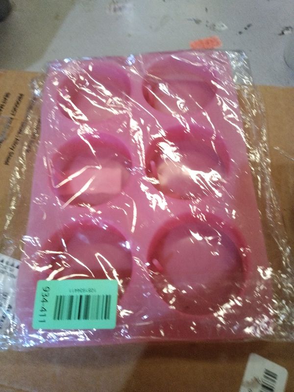 Photo 1 of (300 Design Optional) MUBYOK M471 3inch Circles with Holes 6 Cavity Silicone Freshie Mold for Baking Aroma Beads Car Freshie Supplies